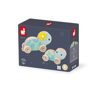 Janod Set di 2 tortiglioni in legno J05148 – rotelle silenziose, gioco educativo da 1 anno