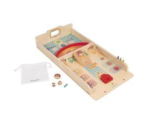 Janod - Set Shuffleboard in Legno retrò - Giochi di società - Gioco di Abilità - Sviluppo della Strategia e della Concentrazione - Certificato FSC - Dall'Età di 6 Anni, J02081