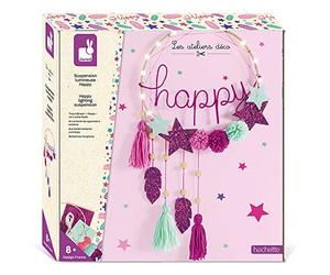 Janod - Sospensione Luminosa Happy Light da Realizzare - Les Ateliers Déco - Attività Creative Per Bambini - Motricità Fine e Creatività - Da 8 Anni in Su, J07927