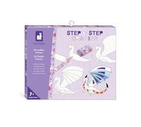 Janod - Step by Step Drawing - Imparare a disegnare - 20 Modelli Fantasy - Kit di Disegno per Bambini - Apprendimento del Disegno e Concentrazione - Dai 7 anni in su - J09153