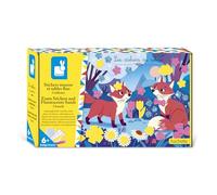 Janod Adesivi Fluorescenti in Schiuma e Sabbia-3 Immagini-Tema Animali della Foresta-Les Ateliers Du Calme-Kit di Tempo Libero Creativo per Bambini-Concentrazione e creatività-dai 6 Anni, J09166