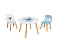 Janod Table And 2 Chairs Polar Multicolor 3-6 Years Bambini