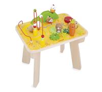 Janod Tema Fattoria-8 attività per Bambini-Altezza Tavolo 32 cm-Giocattolo per Lo Sviluppo-Abilità motorie-Legno FSC-da 12 Mesi, J03321, Multicolore
