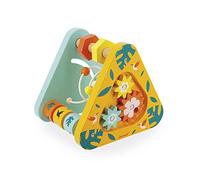 Janod - Triangolo Multiattività Tropik - Gioco Educativo Multisensoriale in Legno - Abilità Fino-Motorie e Manipolazioni - 7 Attività - Certificato FSC - Vernice ad Acqua - Da 1 Anno, J08268