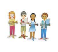 Janod - Un Jour… A Scuola - Giocattolo di Imitazione Professione - 250 Accessori - Grandi Personaggi da 65 cm - Sviluppa l'Immaginazione - Certificato FSC - Dai 3 Anni, J06623
