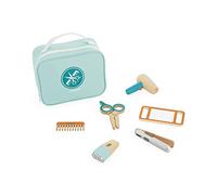 Janod - Valigetta del Parrucchiere - Giocattolo di Imitazione Professione - 6 Accessori in Legno Inclusi - Sviluppa l'Immaginazione - Certificato FSC - Vernice ad Acqua - Dai 3 Anni, J06549