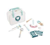Janod - Valigetta Dentista - Giocattolo Imitazione Professione - 9 Accessori in Legno e Cartone Inclusi - Sviluppa l'Immaginazione - Certificato FSC - Vernice ad Acqua - Dai 3 Anni, J06550