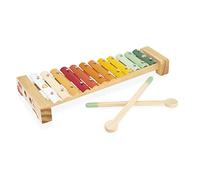 Janod - Xilofono in Metallo e Legno Sunshine - Strumento Musicale per Bambini - Gioco di Imitazione e Stimolazione Musicale - Vernice ad Acqua - Dai 18 Mesi, J07619