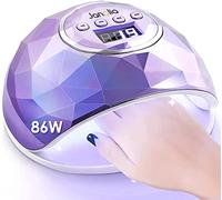 Janolia UV LED Lampada Unghie 86W, per Manicure e Pedicure con Automatico Sensore, Display LCD, 4 Timers da10s 30s 60s 99s