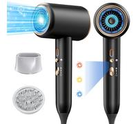 JANOLTY Asciugacapelli Ionico Phone per Capelli professionale Ioni AC Motore Phon Capelli 2400W,phon da viaggio diffusore|phon 4-in-1|pulsante aria calda/fredda|2 livelli+3 velocità|asciugacapelli