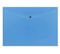 Janrax - Confezione da 12 cartelline portadocumenti A3, con bottone, colore: blu