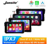 Jansite Schermo di visualizzazione per moto Carplay Moto Navigazione Cruscotto digitale portatile Motobike Android Auto Monitor BT impermeabile