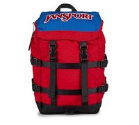 JanSport Mini Skip Pack - Zaino compatto con scomparto principale, tasca laterale per bottiglia d'acqua e tasca per accessori con cerniera, Nastro rosso, One Size, Mini Zaino Skip Pack