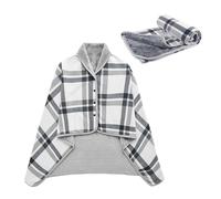 JanTeelGO Women's Poncho Winter Warm Cloak Knit Cape Cardigan per le donne, Wrap Open Front Cape, Winter Warm Coperta, Spessore Fleece Coperta
