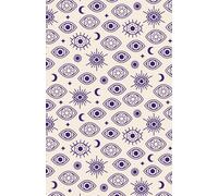 JANU Blank Lined Daily Journal for Writing, Designer A5 Softcover Notebook,160 Ruled Pages (Starry Sk-Eye's): No Bleed Small A5 Note Book with Bright White Pages
