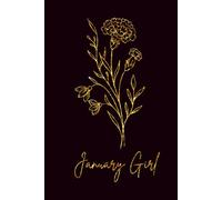 January Girl Notebook: Birth Flower Carnation | 200 page Lined Journal for January Birthdays