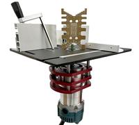 Janurium di sollevamento del router - Inserto per da banco con piastra di base - Piastra di sollevamento in alluminio per fresa per lavorazione del legno, di sollevamento manuale