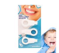 Janurium Spazzolino da denti per bambini, nano detergente per denti orali, salviette per rimuovere le macchie dei denti, spazzolino da denti per bambini, spazzolino orale per la pulizia profonda dei