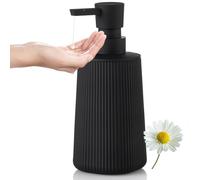 Janxin 250ml Dispenser di Sapone Liquido Nero, Dispenser di Sapone Biancoe Nero Opaco, Dispenser Sapone Bagno, Dispenser Sapone Ricaricabile, Per Bagnodoccia, Sapone per le Mani, Detersivo