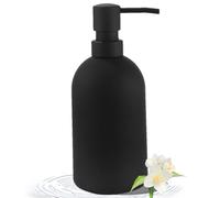 Janxin Dispenser di sapone, 480 ml, nero, dispenser di detersivo, bottiglie di shampoo, da riempire, dispenser di shampoo per doccia, dispenser di sapone da cucina, decorazione da bagno, moderno,