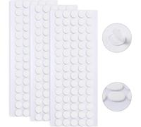 JANYUN 140 pezzi adesivi biadesivi rimovibili, rotondi, stucco, trasparenti, nastro biadesivo per lavori di bricolage, nastro senza lasciare traccia (10 mm, 140)