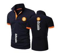 JANZBZSU Magliette Polo Semplici da Uomo Intimo per Allenamento B.it.co.in Mezze Maniche Cuciture Maniche Corte T-Shirt con Colletto E Stampa T-Shirt Anti-umidità-SLanS+ChengS||4XL