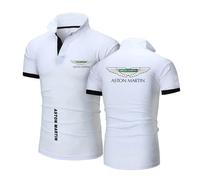 JANZBZSU Polo Comode da Uomo per A.s.t.o.n M.a.r.Ti.n T-Shirt Ad Asciugatura Rapida Golf A Maniche Corte Colori A Contrasto Abbigliamento Sportivo Maglietta A Mezza-BaiS||M