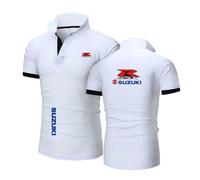JANZBZSU Polo da Uomo A Maniche Corte per su.ZU.K.I. Maglietta con Colletto Magliette Sportive Semplici Stampate Magliette con Bottoni Colori A Contrasto Mezza-BaiS||L