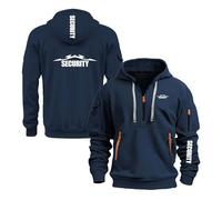 JANZBZSU Tuta con Cappuccio da Uomo per S.EC.URI.TY Maglie A Manica Lunga Stampate Cappotti Primaverili E Autunnali Mezza Zip Giacche-SLanSe||s