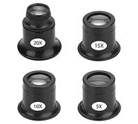 JANZU 4PCS Lenti D'Ingrandimento per Lenti di Ingrandimento Set 5X 10X 15X 20X Set di Lenti di Ingrandimento per Riparazioni di Orologi Lente D'Ingrandimento per Gioielli per Orologi