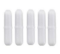 JANZU 5 Pezzi Serie 30Mm/1.2 Pollici PTFE Agitatore Magnetico Mimagrimento Barra Di Agitazione, Colore Bianco, Asta Di Agitazione Magnetica, Barra Piastra Di Agitazione Laboratorio