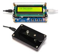 JANZU Aggiornato CW Morse Code Decoder Finito +Case+Pulsante Kit con LCD Digitale CW Trainer Kit Decodificatore Codice Morse