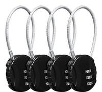 JANZU Lucchetto a Combinazione da 4 Pezzi, Lucchetto Impermeabile a 3 Cifre per Esterni, per Palestra, Armadietto, Recinzione, Cassetta Degli Attrezzi, Cancello