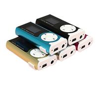 JANZU Mini lettore di clip USB lettore MP3 schermo LCD 16 GB scheda mini SD TF