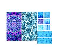 JAODFK 2 Pezzi Telo Mare In Microfibra, Asciugamano Da Spiaggia Senza Sabbia, XXL, Ad Asciugatura Rapida, Fiore Mandala, Accessorio Estivo Per Donna