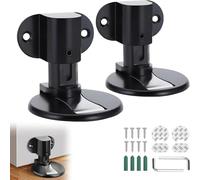 JAONLD 2 Pezzi Fermaporta Magnetico Invisibile in Lega di Zinco Fermaporta da Pavimento Magnetico Blocca Porta Magnetico Door Stopper Autoadesivi o Forati per L'uso su Diverse Porte e Pavimenti(Nero)