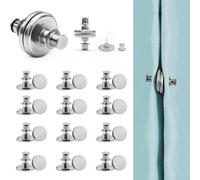 JAONLD 24 Pezzi Calamite per Tende da Interno, Rimovibile Fermatenda, Argento Ferma Tende con Calamita, Durevole Magneti per Tende, per Camera Letto, Soggiorno, Bagno, Cucina, Ufficio