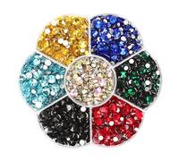 JAONLD 2500 Pcs Strass Termoadesivi per Tessuti brillantini per Tessuti Strass Termoadesivi 7 Colori 1,5~4,8mm Brillantini per Termoadesivi per Vestiti, Scarpe, Regali Artigianali DIY