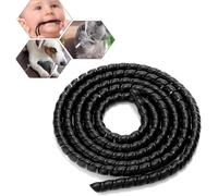 JAONLD 5-6M Guaina per Cavi elettrici, Nero Raccogli Cavi, Resistente al Calore Proteggi Cavo, Avvolgicavo, per Proteggere i Cavi e Impedire a Gatti, Cani e Bambini di Masticarli