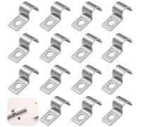JAONLD 50 Pezzimorsetto per Tubi Acciaio Inox 304 Spessorato Ferma Cavi Elettrici Fermacavi Muro Foro Singolo a U Morsetti Tubi Per il Fissaggio di Cavi, Fili e Tubi(10mm)