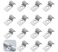 JAONLD 50 Pezzimorsetto per Tubi Acciaio Inox 304 Spessorato Ferma Cavi Elettrici Fermacavi Muro Foro Singolo a U Morsetti Tubi Per il Fissaggio di Cavi, Fili e Tubi(4mm)