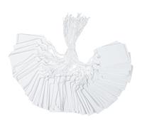 JAONLD 500 Pezzi Cartellini Prezzi con Linea 2.8 * 4.5 cm,Etichette Personalizzate Bomboniere Etichette di Carta per Marcatura Vuoto per Scrivere per Esposizione di Gioiell,Abbigliamento(Bianco)