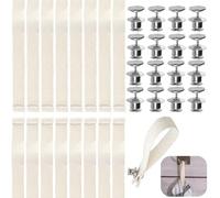 JAONLD Appendi Strofinacci Cucina Bianco 8 Pezzi Ganci per Strofinacci Cucina 15x1,2cm Appendi Asciugamani Cucina PU per Appendere Strofinacci, Asciugamani da Bagno, Decorazioni, Campeggio