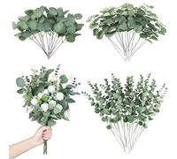 JAONLD Eucalipto Artificiale 30 Pezzi Eucalipto Rami Decorativi Foglie di Artificiali Rami di Seta Sintetica, Foglie Verdi per Matrimoni, Feste, Decorazioni per la Casa