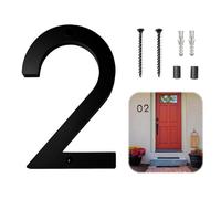 JAONLD Numero Civico Esterno Moderno 3D Esterno Personalizzato Numero Casa Grande,Look Moderno e Galleggiante Resistente alle Intemperie,Vite Fissa Porta Numero per Porte Ufficio,Caselle Postali(2)