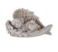 JAONLD Statua Commemorativa per Animali Domestici per Cani 11 x 8 cm, Statua a Forma di Angelo per Cani, Commemorativa del Cane da Compagni, Adatto per Tombe da Giardino, Souvenir Domestici