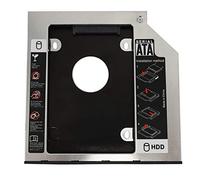 Jaopary Vassoio Portadocumenti con Disco Rigido da 9,5 mm SATA Universale 2 Porte HDD HD con Contenitore per Disco Rigido Contenitore per Disco Fisso, per Computer da 9,5 mm CD/Dvd-Rom Slot per Unit