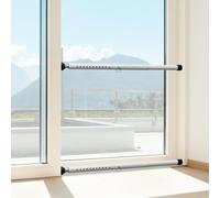 JAOTREL Barra di sicurezza per porta scorrevole, 43,2 cm - 129,5 cm, barra di sicurezza per porte scorrevoli in vetro resistente, barra di sicurezza interna per finestre, a prova di bambino, interno