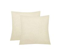 Jaotto Federe Confezione da 2 Federe Cuscini Divano Decorativi Fodere Quadrati Spandex 45x45cm Cuscino Copricuscini per Soggiorno Camera da Letto Casa(Jacquard#Beige,Set di 2)