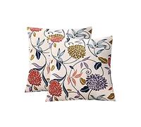 Jaotto Federe Confezione da 2 Federe Cuscini Divano Decorativi Fodere Quadrati Spandex 45x45cm Cuscino Copricuscini per Soggiorno Camera da Letto Casa,Stile Fiore
